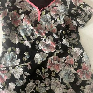 Small printed scrub tops
